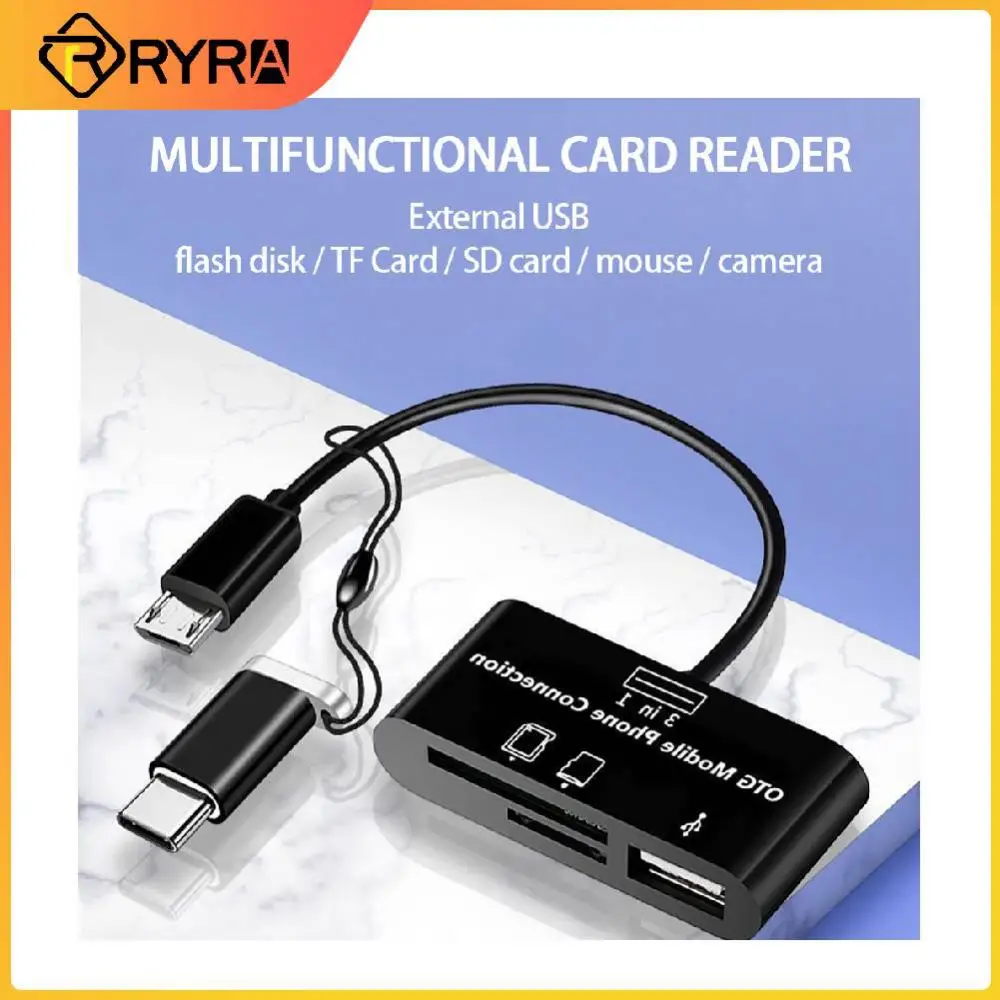 RYRA Multi-function Card Reader TF/SD/U Disk/mobile Phone Camera Type-C OTG Universal Expansion Card Reader Computer Mobile Phon
RYRA Multi-function Card Reader TF/SD/U Disk/mobile Phone Camera Type-C OTG Universal Expansion Card Reader Computer Mobile Phon