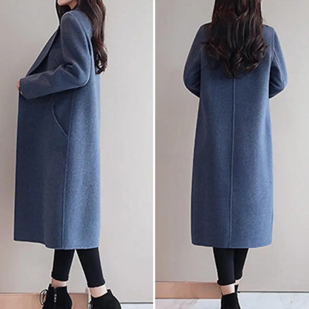 Woolen Jacket Stylish Women's Woolen Coat Lapel Long Sleeve Two Buttons Pockets Autumn/winter Mid-length Cardigan for Spring
Woolen Jacket Stylish Women's Woolen Coat Lapel Long Sleeve Two Buttons Pockets Autumn/winter Mid-length Cardigan for Spring