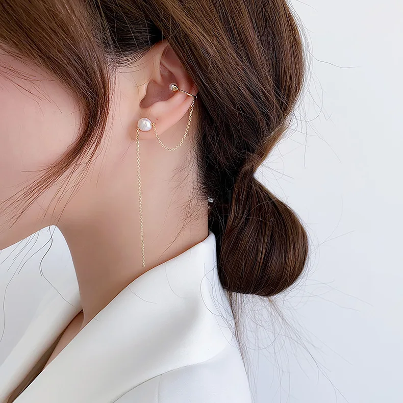 Fashion 1pcs Gorgeous Ear Cuff Pearl Stud Earring Tassel Chain Earring Wedding Party Jewelry For Women ушные шпильки
Fashion 1pcs Gorgeous Ear Cuff Pearl Stud Earring Tassel Chain Earring Wedding Party Jewelry For Women ушные шпильки