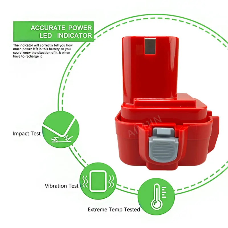 4800mAh 9.6V Ni-MH Rechargeable Battery For Makita PA09 9120 9122 6207D 192595-8,192596-6 Power Tools
4800mAh 9.6V Ni-MH Rechargeable Battery For Makita PA09 9120 9122 6207D 192595-8,192596-6 Power Tools