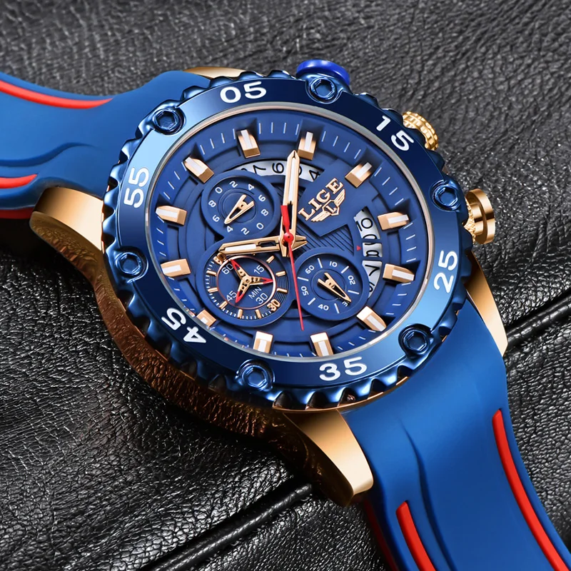 Watches Mens LIGE Top Brand Waterproof Clock Male Silicone Strap Sport Quartz Watch For Men Big Dial Chronograph Wristwatch+BOX
Watches Mens LIGE Top Brand Waterproof Clock Male Silicone Strap Sport Quartz Watch For Men Big Dial Chronograph Wristwatch+BOX
