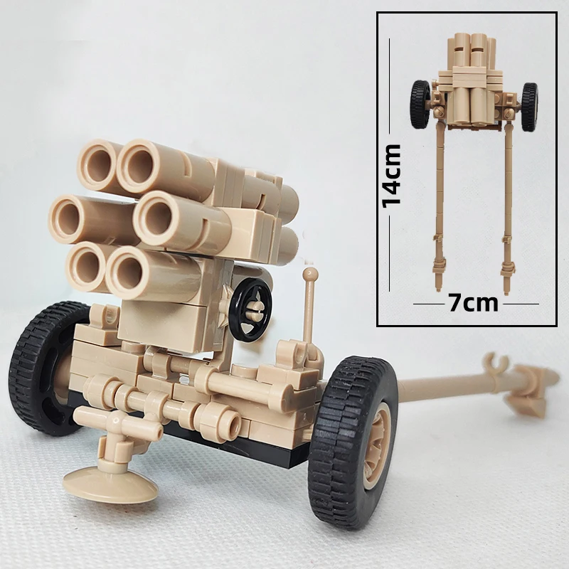 

WW2 Military Artillery Cannon Model Building Blocks Germany US Soviet Union Army Soldier Figures Tank Grenade Weapon Bricks Toys