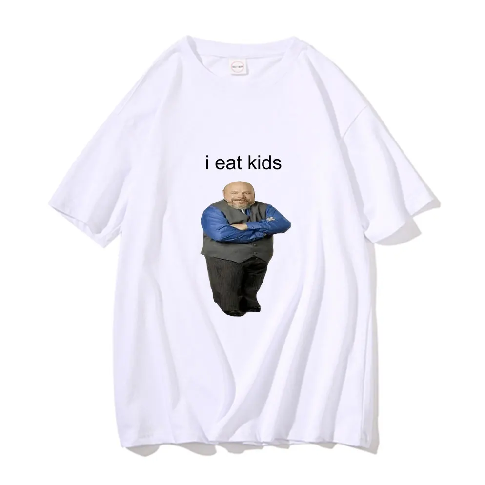 Забавная брендовая мужская и женская футболка bertramm Eat Kids мужские топы из чистого