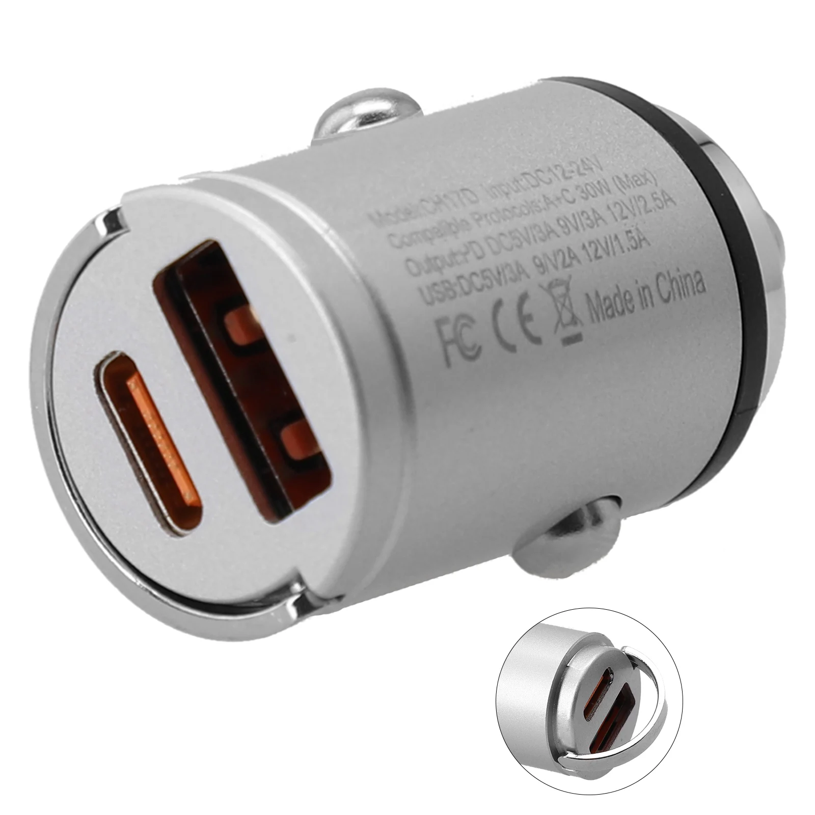 Aluminum Alloy Dual USB Car Charger Fast Charging Intelligent Shunt High Quality Wide Compatibility 36W Output Dual USB Type C
Aluminum Alloy Dual USB Car Charger Fast Charging Intelligent Shunt High Quality Wide Compatibility 36W Output Dual USB Type C