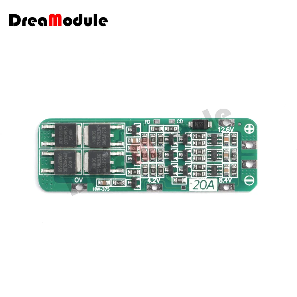 3S 20A Lithium Ion Lithium Battery 18650 Charger Protection Board 12.6V Battery for 3.6V 3.7V Nominal Voltage Lithium Battery
3S 20A Lithium Ion Lithium Battery 18650 Charger Protection Board 12.6V Battery for 3.6V 3.7V Nominal Voltage Lithium Battery