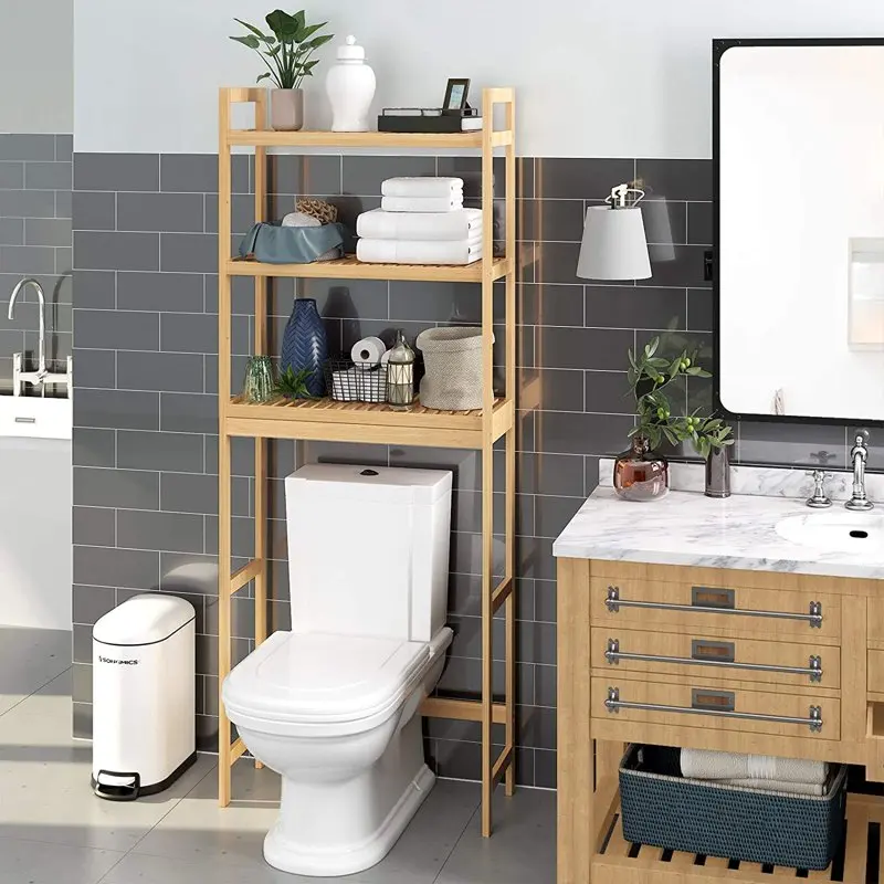 Beautiful Natural Bamboo Over The Toilet Storage Shelf with Adjustable Shelf Bathroom Storage Organizer - Keep Your Bathroom Nea
Beautiful Natural Bamboo Over The Toilet Storage Shelf with Adjustable Shelf Bathroom Storage Organizer - Keep Your Bathroom Nea