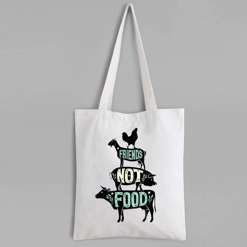 Холщовая Сумка-тоут Friends Not Food, многоразовая Вегетарианская Сумка-тоут для влюбленных животных, Винтажная сумочка на заказ
Холщовая Сумка-тоут Friends Not Food, многоразовая Вегетарианская Сумка-тоут для влюбленных животных, Винтажная сумочка на заказ
