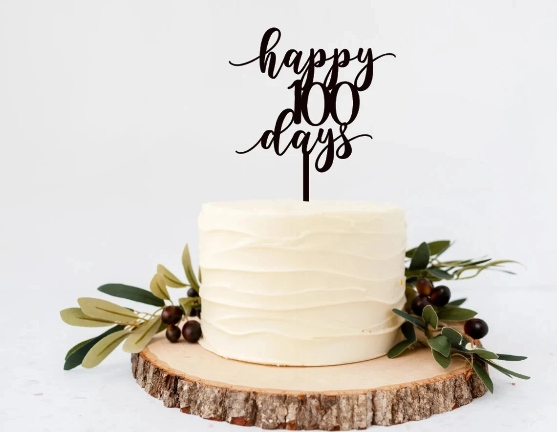 Happy 100 days, Baby Celebration, Anniversary Celebration,Wedding Topper, Calligraphy Cake Topper, Engaged Celebration, 100 Days
Happy 100 days, Baby Celebration, Anniversary Celebration,Wedding Topper, Calligraphy Cake Topper, Engaged Celebration, 100 Days