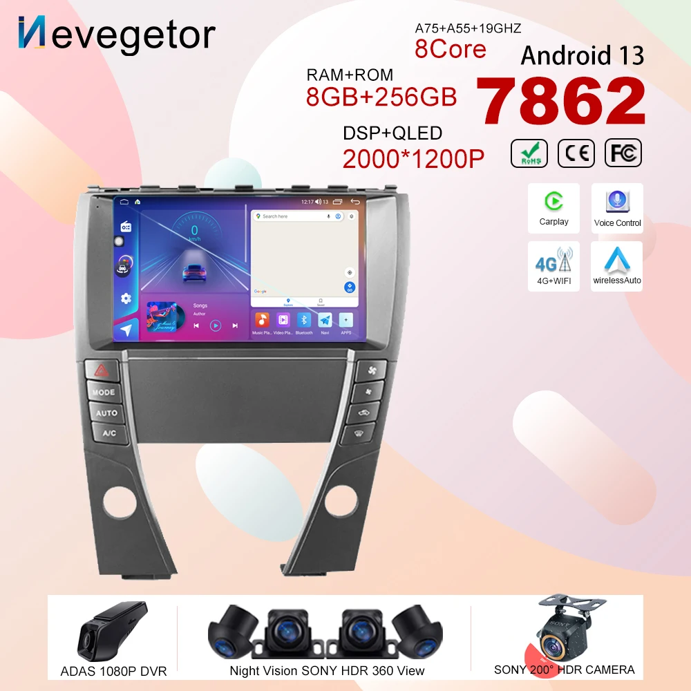 Автомобильный Android 13 для Lexus ES350 5 V XV40 2006-2012, автомобильное радио, стерео, мультимедийный плеер с GPS-навигацией, высокая производительность
Автомобильный Android 13 для Lexus ES350 5 V XV40 2006-2012, автомобильное радио, стерео, мультимедийный плеер с GPS-навигацией, высокая производительность