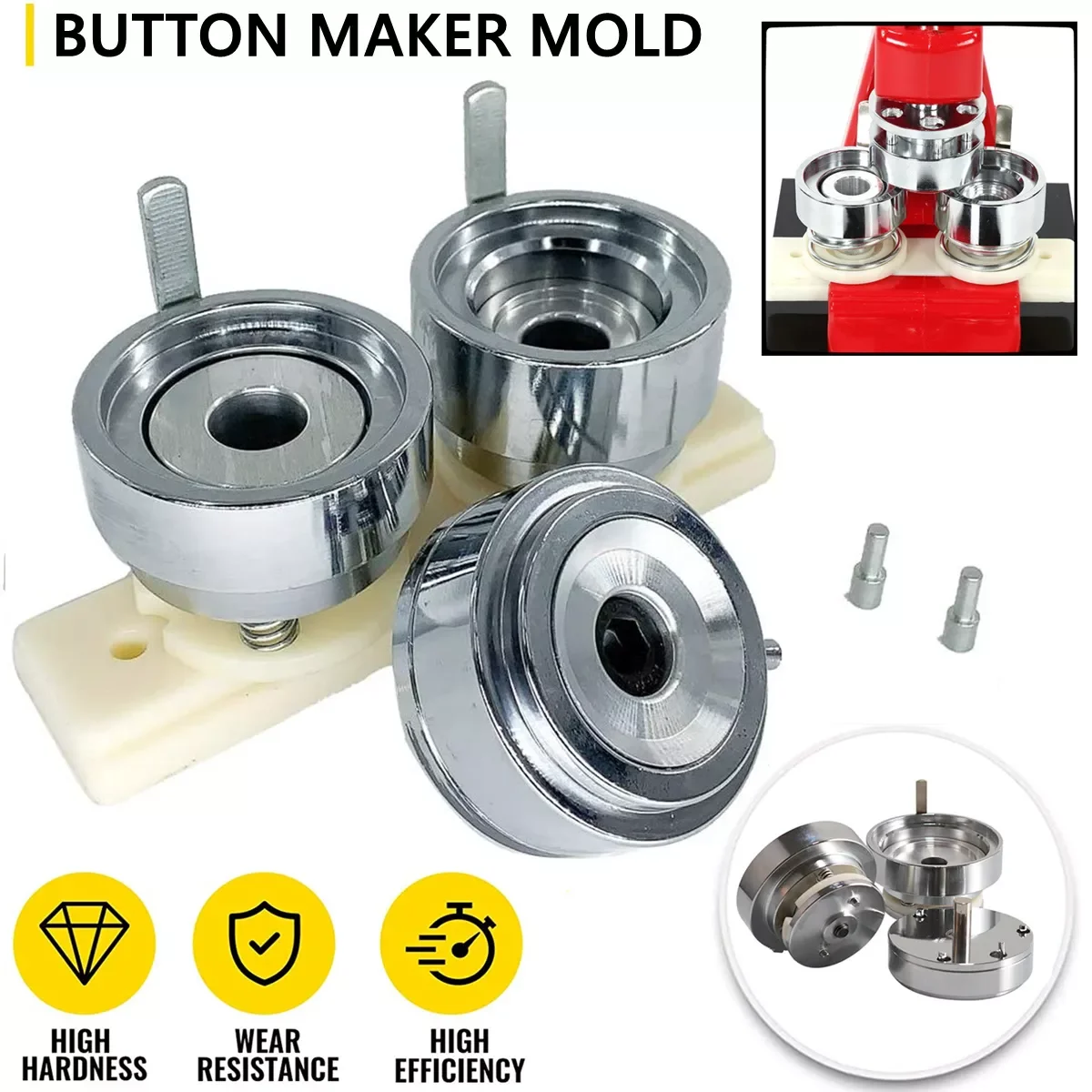Badge Punching Die Round Button Mold 25/32/37/44/58/75MM DIY Button Maker Parts Badges Mould for Button Badge Press Machine Mold
Badge Punching Die Round Button Mold 25/32/37/44/58/75MM DIY Button Maker Parts Badges Mould for Button Badge Press Machine Mold