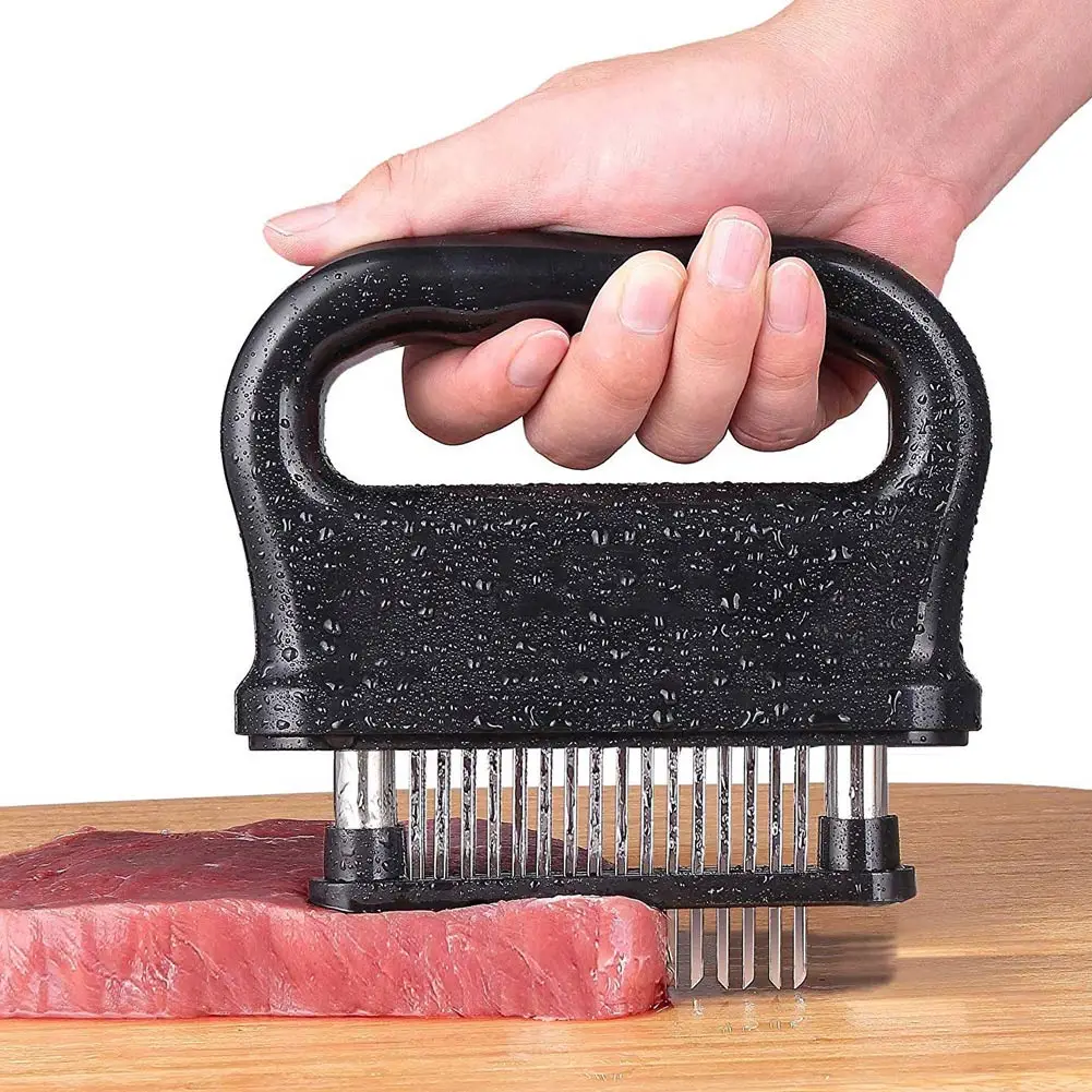 Meat Tenderizer with 48 Stainless Steel Blades Kitchen Cooking Tool for Tenderizing Beef Turkey Chicken Steak Pork Durable
Meat Tenderizer with 48 Stainless Steel Blades Kitchen Cooking Tool for Tenderizing Beef Turkey Chicken Steak Pork Durable