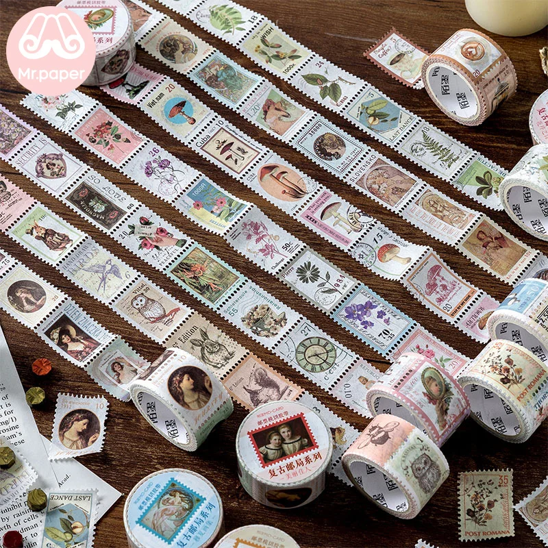 8 Designs Retro Style Post Office Bullet Journaling Stamp Single Washi Tape Scrapbooking Deco Sticker Masking Tapes Easy To Tear
8 Designs Retro Style Post Office Bullet Journaling Stamp Single Washi Tape Scrapbooking Deco Sticker Masking Tapes Easy To Tear