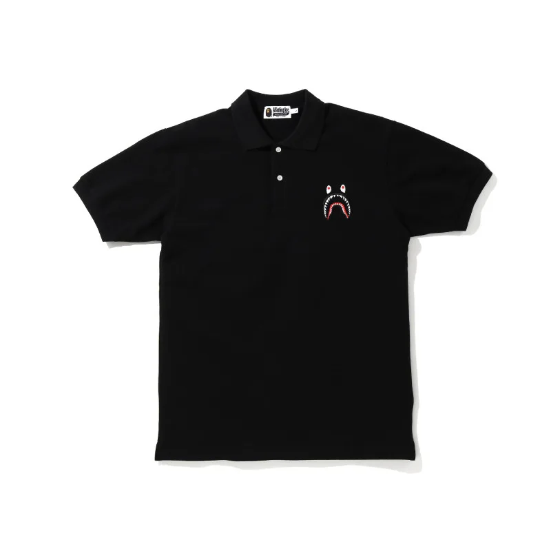 Bape Summer Polo Tee Shirt New Men Women Embroidered 100% Cotton Tshirt Short Sleeve Solid Color Tops T-shirt Black White
Bape Summer Polo Tee Shirt New Men Women Embroidered 100% Cotton Tshirt Short Sleeve Solid Color Tops T-shirt Black White