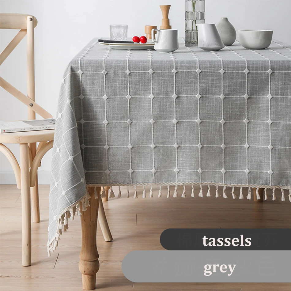 Three-dimensional Jacquard Checkered Cotton Linen Tablecloth, Tassels Dust-Proof Table Cover,For Dinning Party Wedding Decor
Three-dimensional Jacquard Checkered Cotton Linen Tablecloth, Tassels Dust-Proof Table Cover,For Dinning Party Wedding Decor