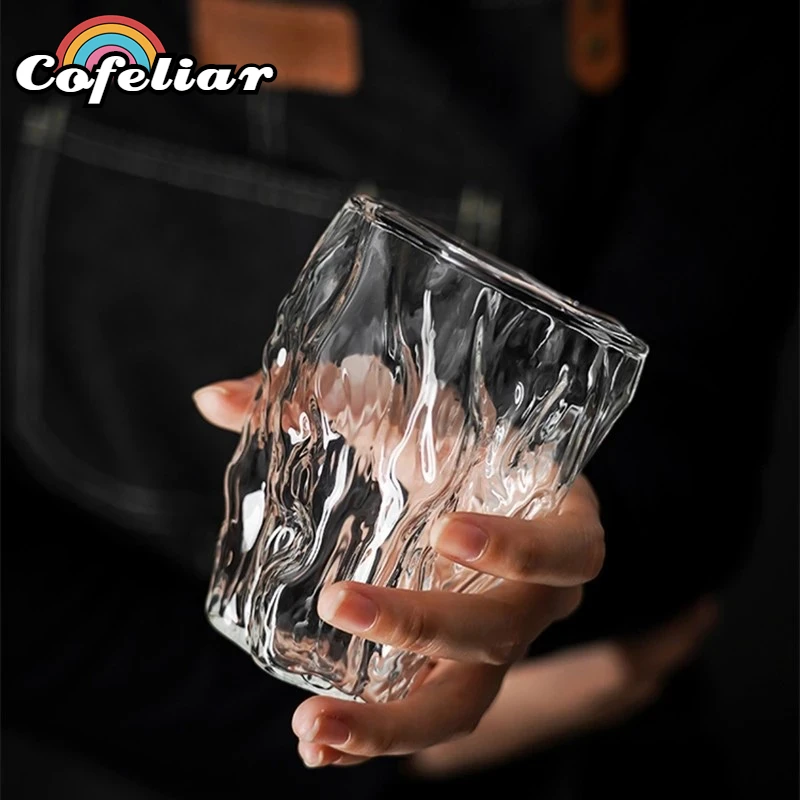 320ml Irregular Coffee Mug Japanese Hammered Glass Cup Foreign Wine Glass Whiskey Glass Home Milk Tea Juice Cup Bar Drinkware
320ml Irregular Coffee Mug Japanese Hammered Glass Cup Foreign Wine Glass Whiskey Glass Home Milk Tea Juice Cup Bar Drinkware