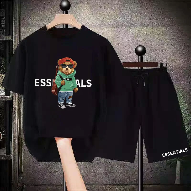 Essential Shirts Shorts Suit Man Oversized Clothing Summer Tracksuit Casual Streetwear Korea Style Bear Cotton Mens T-Shirt Sets
Essential Shirts Shorts Suit Man Oversized Clothing Summer Tracksuit Casual Streetwear Korea Style Bear Cotton Mens T-Shirt Sets