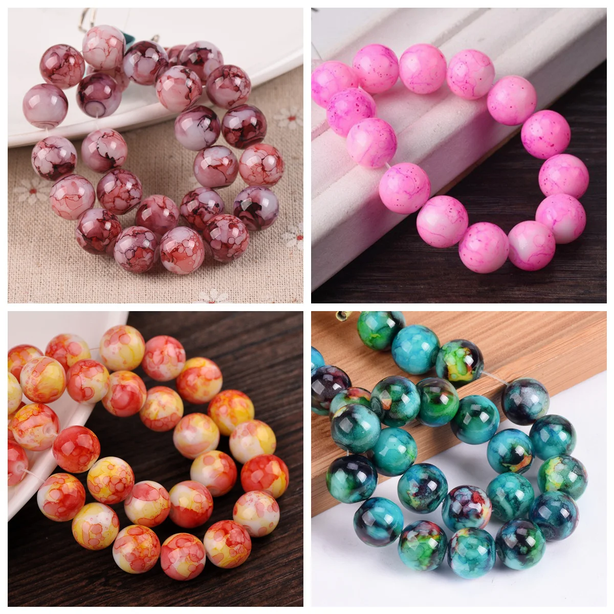 20pcs Round Shape 10mm Coated Colorized Spacer Glass Loose Beads Lot for DIY Crafts Jewelry Findings
20pcs Round Shape 10mm Coated Colorized Spacer Glass Loose Beads Lot for DIY Crafts Jewelry Findings