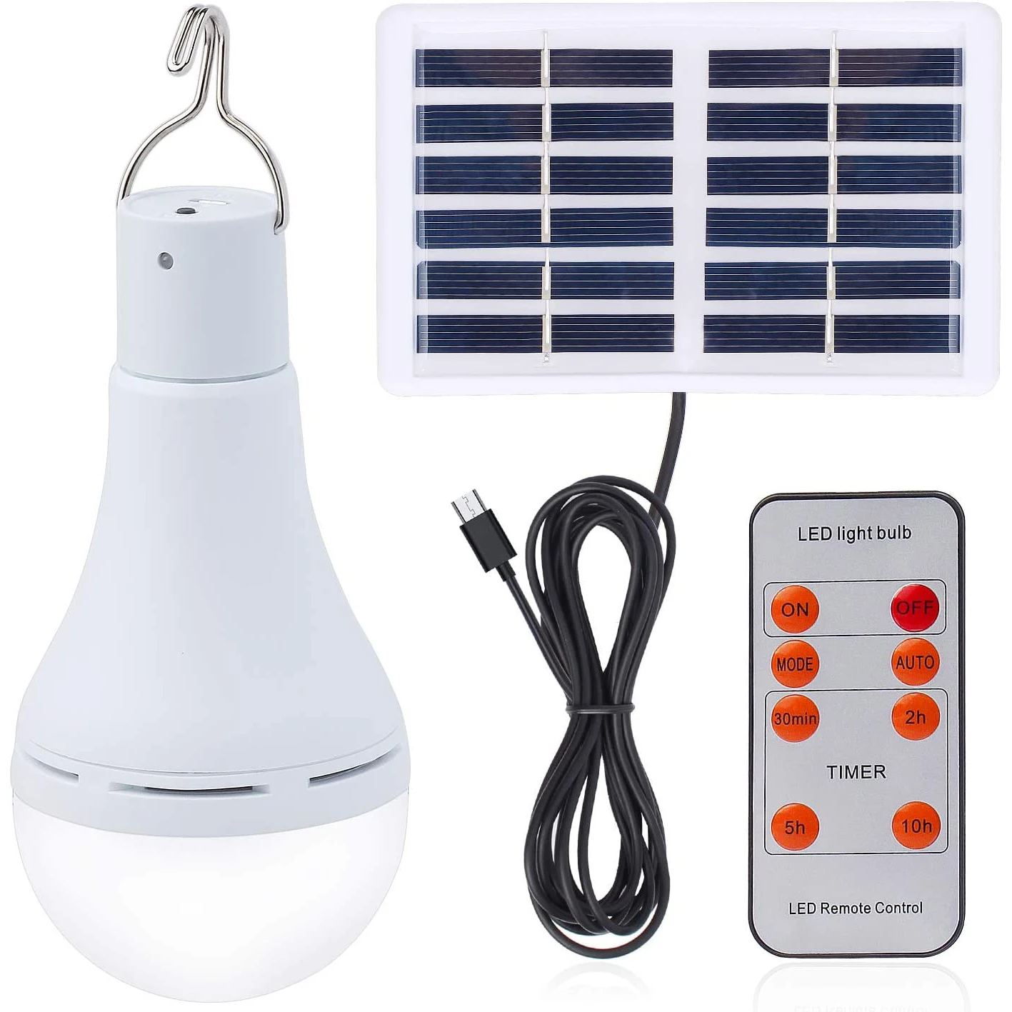 9W LED Solar Light Bulb with Remote Control Outdoor Garden Lamp IP65 Waterproof Panel Emergency Bulb Camping Hiking Tent Lantern
9W LED Solar Light Bulb with Remote Control Outdoor Garden Lamp IP65 Waterproof Panel Emergency Bulb Camping Hiking Tent Lantern