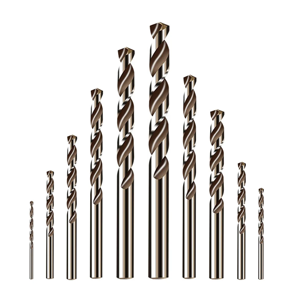 10pcs Drill Bit HSS-Co Shank Round For Stainless Steel Iron Aluminum 1/1.5/2/2.5/3/3.5/4/4.5/5/6mm Power Tools Accessories
10pcs Drill Bit HSS-Co Shank Round For Stainless Steel Iron Aluminum 1/1.5/2/2.5/3/3.5/4/4.5/5/6mm Power Tools Accessories