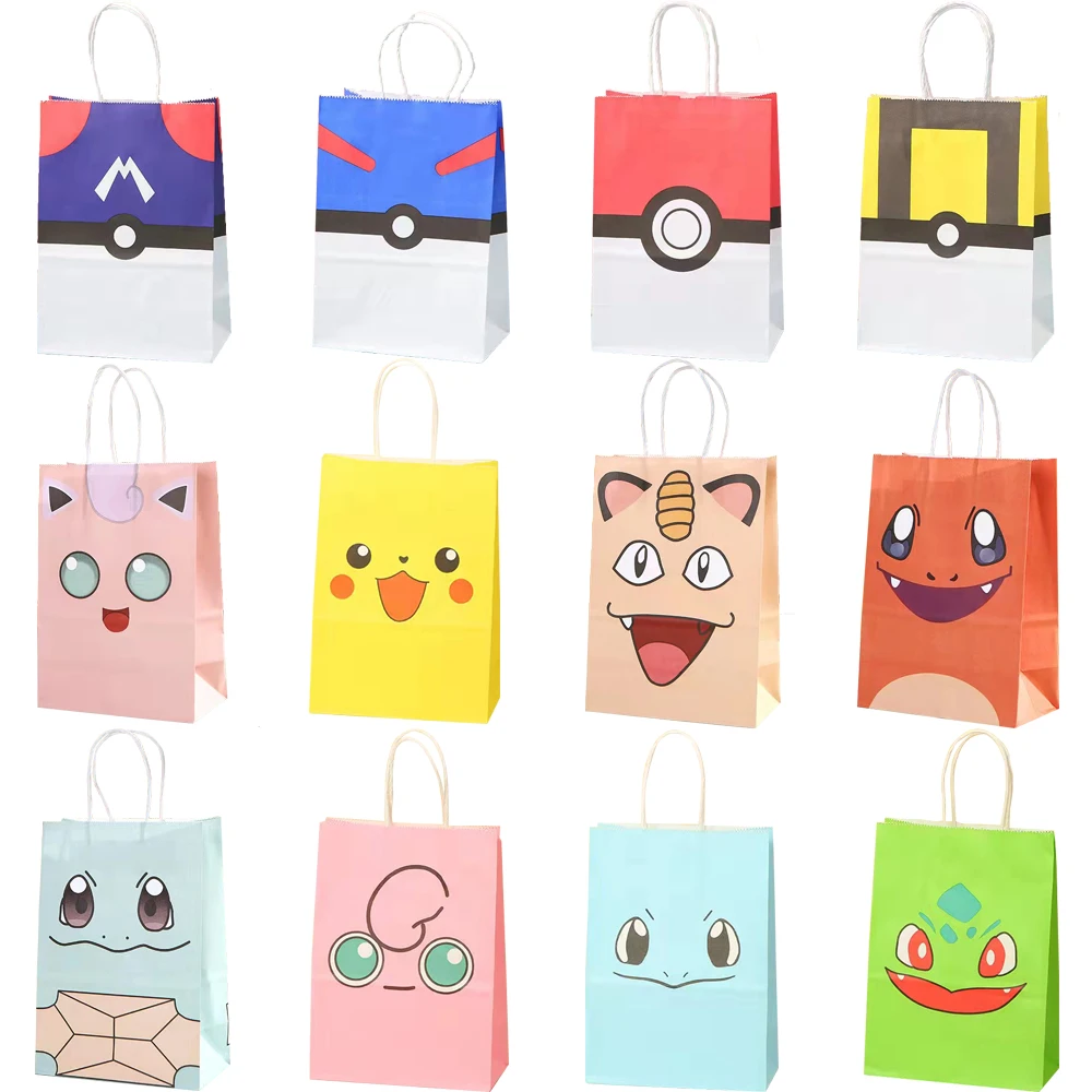 Pokemon Kraft Paper Bag with Handle Birthday Gift Bag High Quality Candy Shopping Bag Wedding Supplies Christmas Packaging Decor
Pokemon Kraft Paper Bag with Handle Birthday Gift Bag High Quality Candy Shopping Bag Wedding Supplies Christmas Packaging Decor