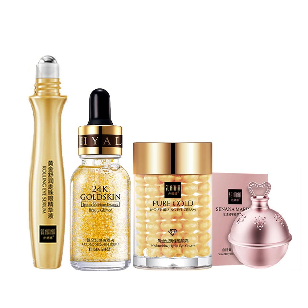 24k Gold Niacinamide EssenceKorean Skin Care Set Whitening Repair Collagen Cream Fade Dark CirclesEye Cream Facial Products Kit
24k Gold Niacinamide EssenceKorean Skin Care Set Whitening Repair Collagen Cream Fade Dark CirclesEye Cream Facial Products Kit