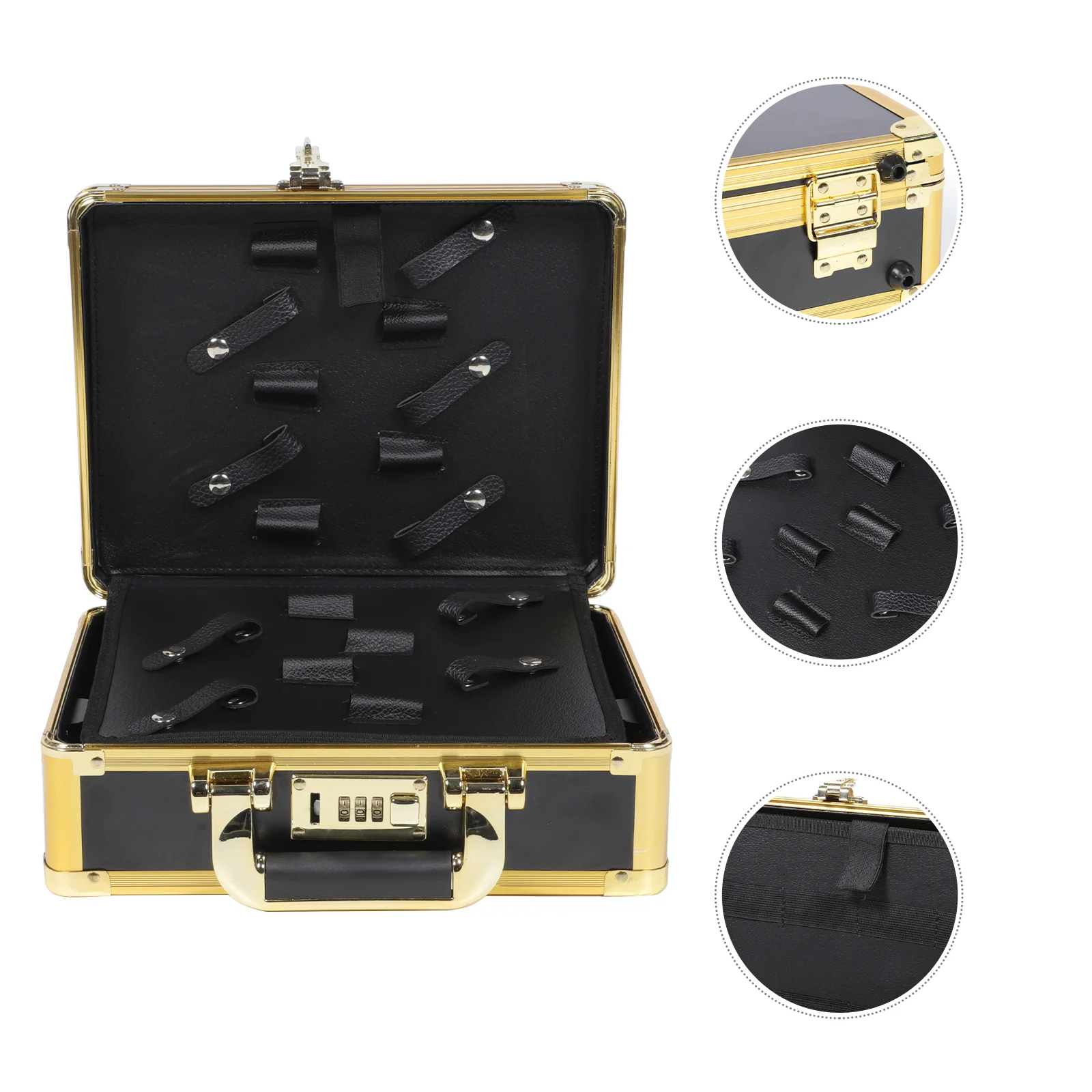 1pc Creative Hairstyling Tool Holder Coded Lock Barber Case Portable Tools Box
1pc Creative Hairstyling Tool Holder Coded Lock Barber Case Portable Tools Box