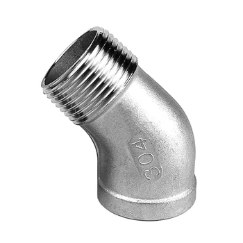1/4 3/8 1/2 3/4 1 1-1/4 1-1/2 2 BSP Female To Male 45 Degree Elbow Connector Coupler 304 Stainless Pipe Fitting