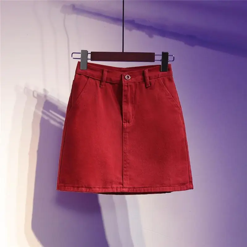Фото Модная короткая джинсовая мини-юбка 5XL женская летняя юбка с высокой талией