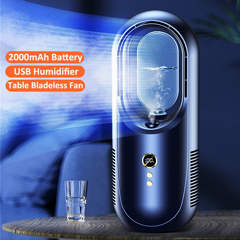 Household Electric Air Conditioner Fan USB Rechargeable Turbo Bladeless Cooling Fan with 350ML Ultrasonic Wireless Humidifier
Household Electric Air Conditioner Fan USB Rechargeable Turbo Bladeless Cooling Fan with 350ML Ultrasonic Wireless Humidifier