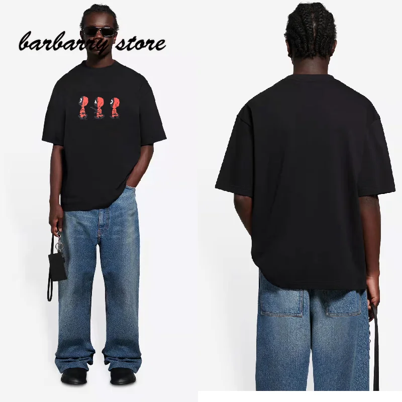 deluxe design high-quality cartoon letter printing casual versatile short sleeve fashion round neck t-shirt men's and women top
deluxe design high-quality cartoon letter printing casual versatile short sleeve fashion round neck t-shirt men's and women top