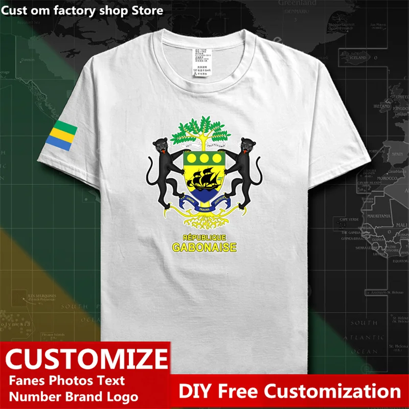 Gabonese Republic Gabon Country T shirt Custom Jersey Fans DIY Name Number LOGO High Street Fashion Loose Casual T-shirt
Gabonese Republic Gabon Country T shirt Custom Jersey Fans DIY Name Number LOGO High Street Fashion Loose Casual T-shirt