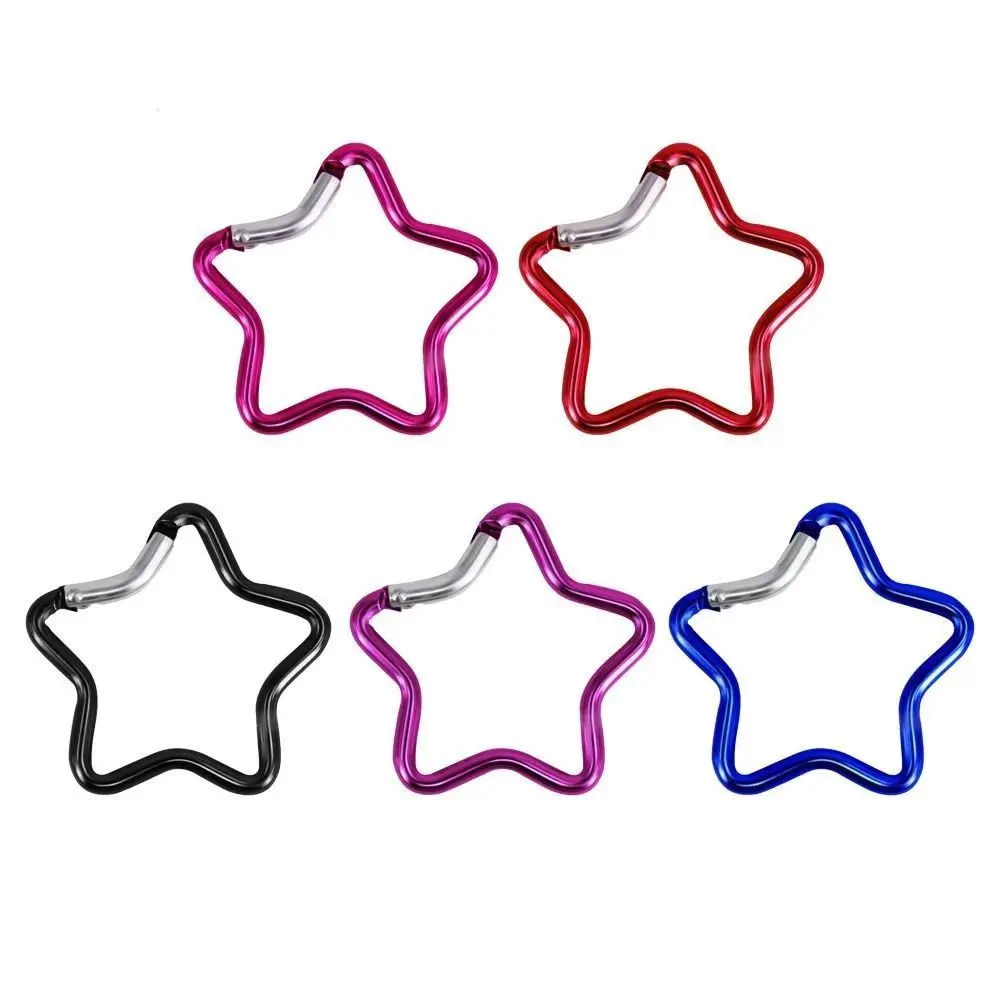 5PCS Five-pointed Star Aluminum Carabiner KeyChain Clip Keyring Hook Water Bottle Hanging Buckle Outdoor Camping Climbing Tools 
5PCS Five-pointed Star Aluminum Carabiner KeyChain Clip Keyring Hook Water Bottle Hanging Buckle Outdoor Camping Climbing Tools