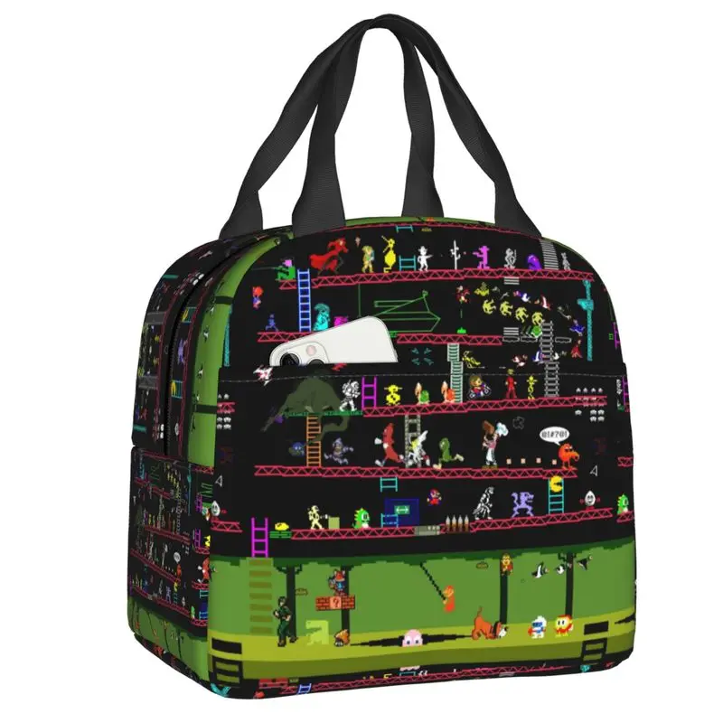 Donkey Kong Arcade Game Collage Lunch Bag Thermal Cooler Insulated Lunch Container Box for Kids School Picnic Food Tote Bags
Donkey Kong Arcade Game Collage Lunch Bag Thermal Cooler Insulated Lunch Container Box for Kids School Picnic Food Tote Bags