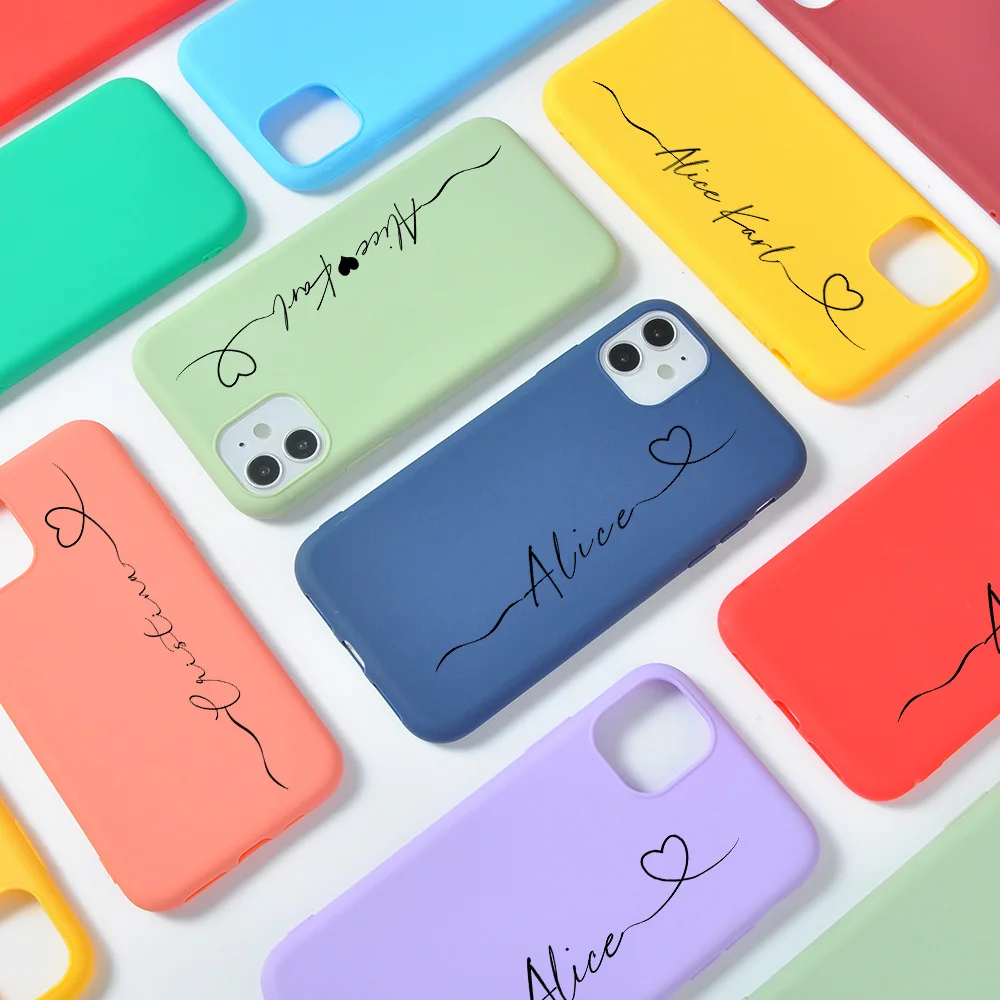 Custom Name Phone Case Heart for IPhone 11 Pro Max Cover 12 Mini SE 2020 8 Plus Luxury Colorful Silicone Funda X XS XR 6 6s 7
Custom Name Phone Case Heart for IPhone 11 Pro Max Cover 12 Mini SE 2020 8 Plus Luxury Colorful Silicone Funda X XS XR 6 6s 7
