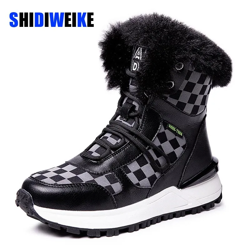 Leather Women Winter Snow Boots High Quality Non-slip Boot Keep Warm Ankle Shoe Ladies Lace-up Comfort Boots Chaussures Femme
Leather Women Winter Snow Boots High Quality Non-slip Boot Keep Warm Ankle Shoe Ladies Lace-up Comfort Boots Chaussures Femme