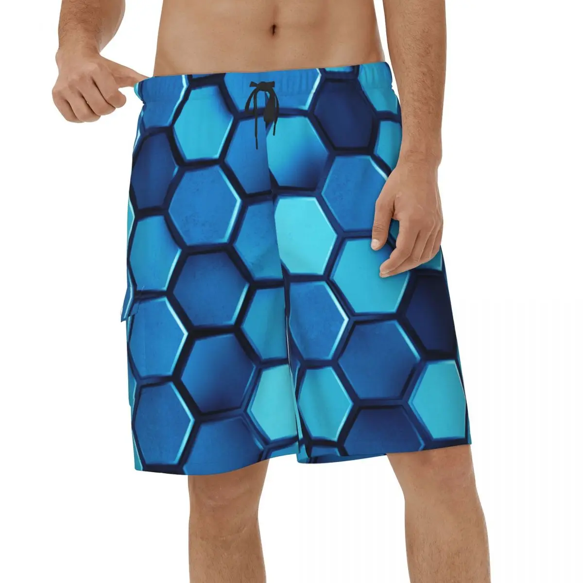 New Shorts Abstract 3d Honeycomb Rendering 3D Mens Swim Trunks Blue Hexagon Pattern Men Swimming Shorts
New Shorts Abstract 3d Honeycomb Rendering 3D Mens Swim Trunks Blue Hexagon Pattern Men Swimming Shorts