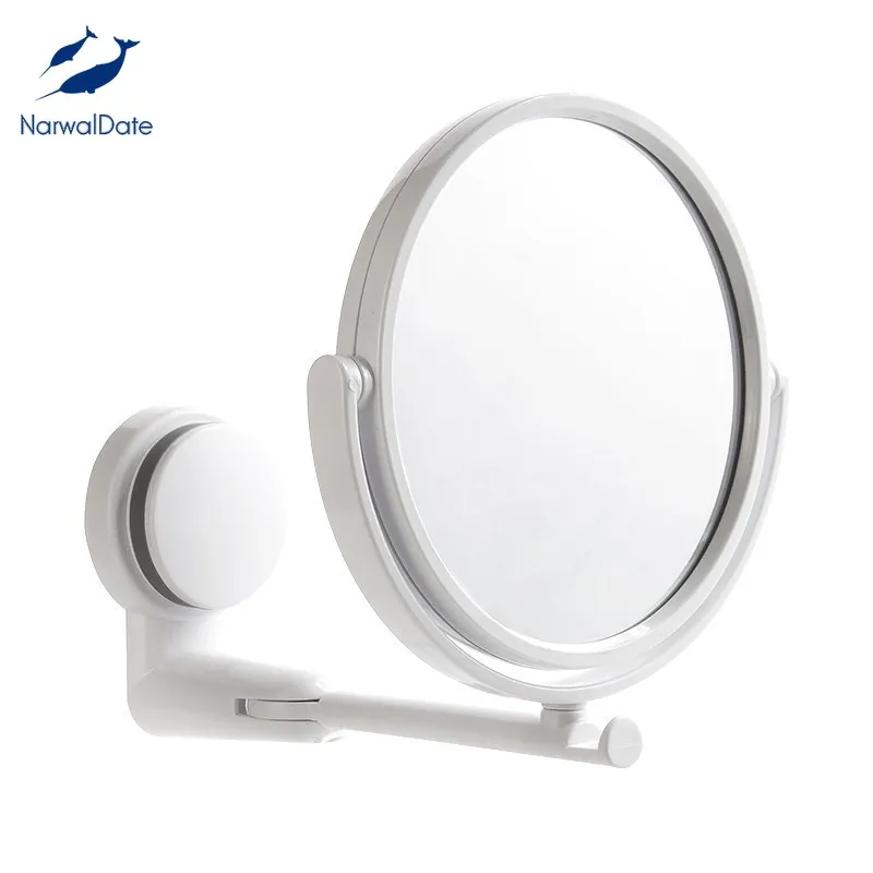 NarwalDate Mordern Drill-free Bathroom Mirror Makeup Vanity Shave Mirrors Wall Suction Folding Arm Extend Round Bath Accessories
NarwalDate Mordern Drill-free Bathroom Mirror Makeup Vanity Shave Mirrors Wall Suction Folding Arm Extend Round Bath Accessories