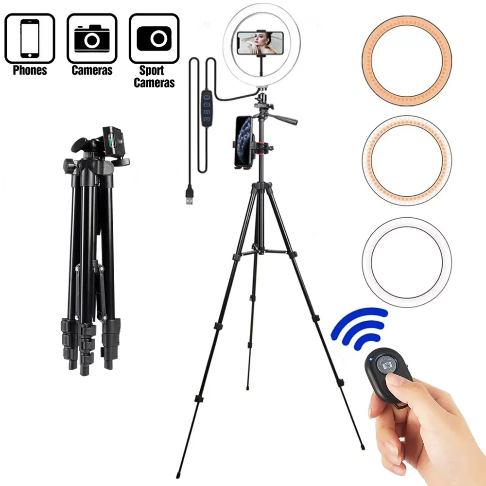 Selfie Ring Lamp Led Ring Light Selfie Adjustable lighting With Tripod Ring For Selfie Phone Photography Lighting Phone Holder
Selfie Ring Lamp Led Ring Light Selfie Adjustable lighting With Tripod Ring For Selfie Phone Photography Lighting Phone Holder