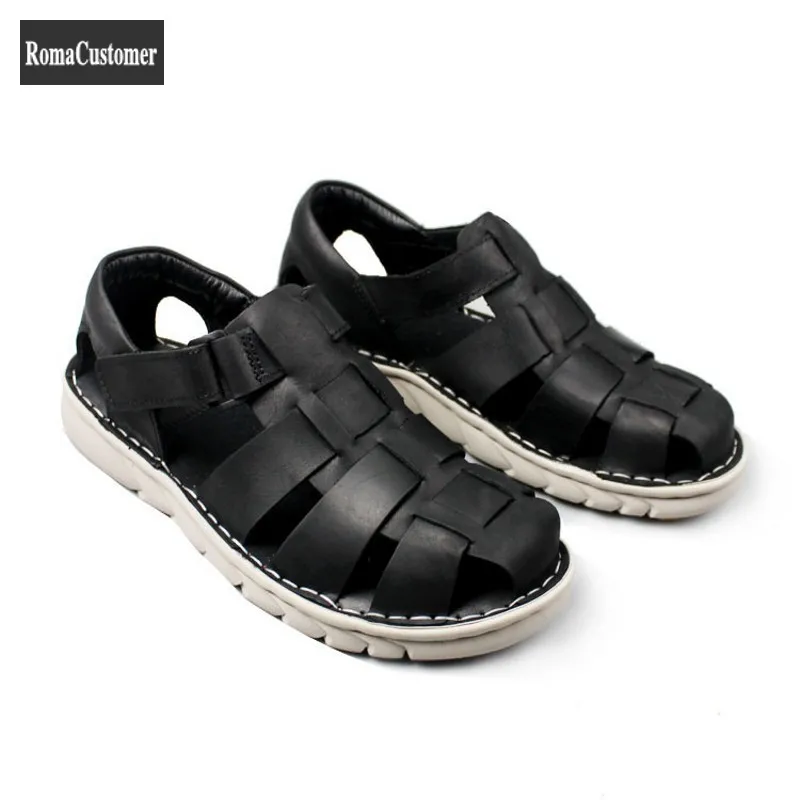 Sandals Summer Mens New Genuine Leather Casual Fashion Baotou Vintage Solid Non-Slip Cowhide British Style Male Beach Sandals
Sandals Summer Mens New Genuine Leather Casual Fashion Baotou Vintage Solid Non-Slip Cowhide British Style Male Beach Sandals