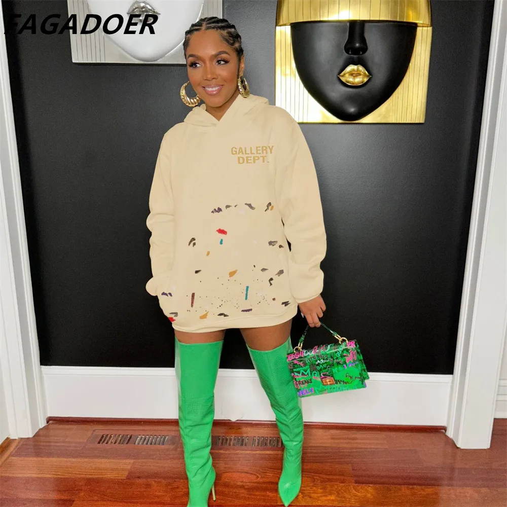 FAGADOER Spring Autumn 2022 Streetwear Sweatshirt Dress Long Sleeve Hooded Dress Women Fashion Letter Print Mini Casual Dresses
FAGADOER Spring Autumn 2022 Streetwear Sweatshirt Dress Long Sleeve Hooded Dress Women Fashion Letter Print Mini Casual Dresses