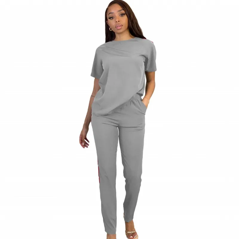 Комплект из двух предметов, женская одежда, футболка с коротким рукавом, топы, комплект, летняя Новинка, модные повседневные штаны в уличном ... 
Комплект из двух предметов, женская одежда, футболка с коротким рукавом, топы, комплект, летняя Новинка, модные повседневные штаны в уличном ...