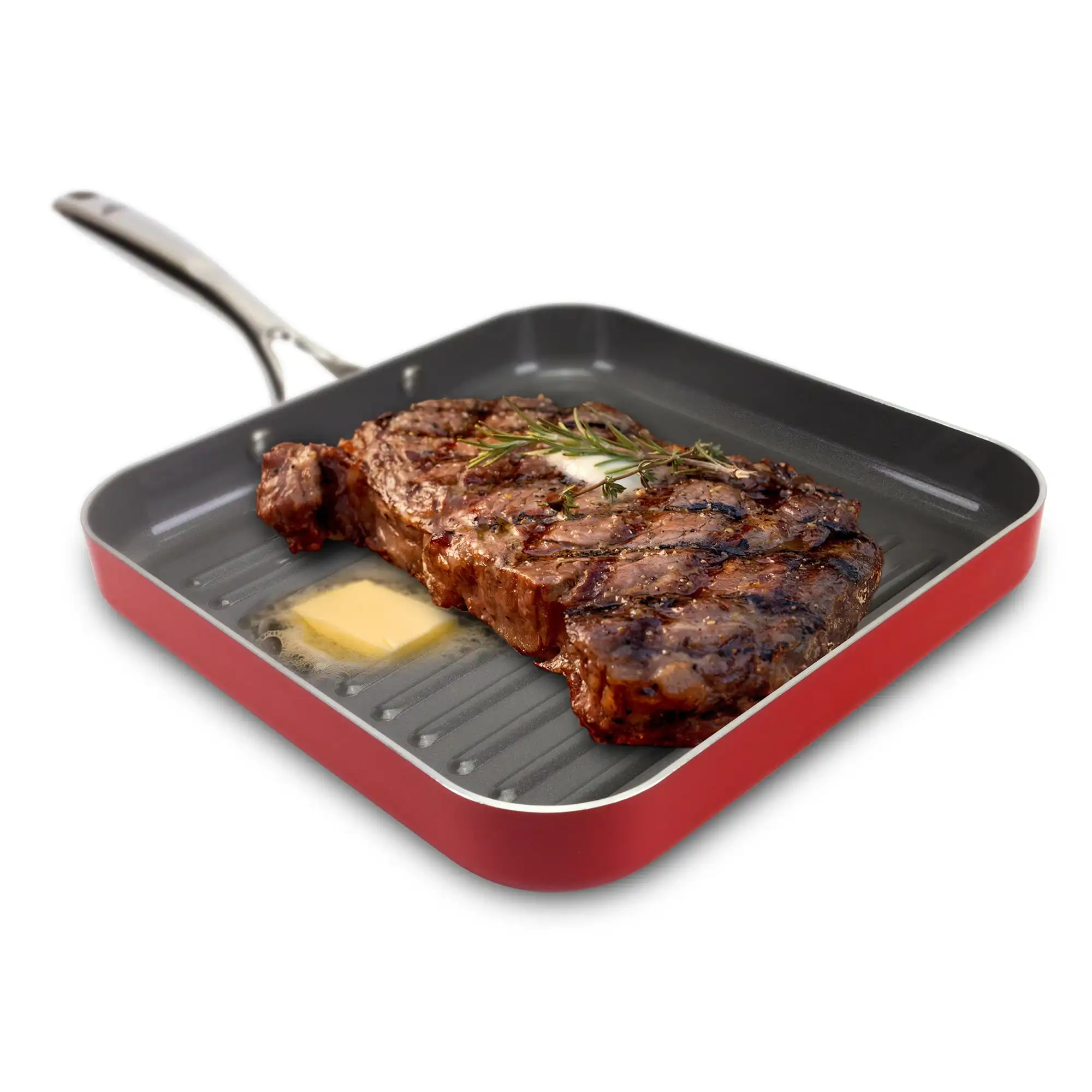 Non-Stick Square Grill Pan, Large, Sear Ridges, Metal Utensil Safe, 10.5"
Non-Stick Square Grill Pan, Large, Sear Ridges, Metal Utensil Safe, 10.5"