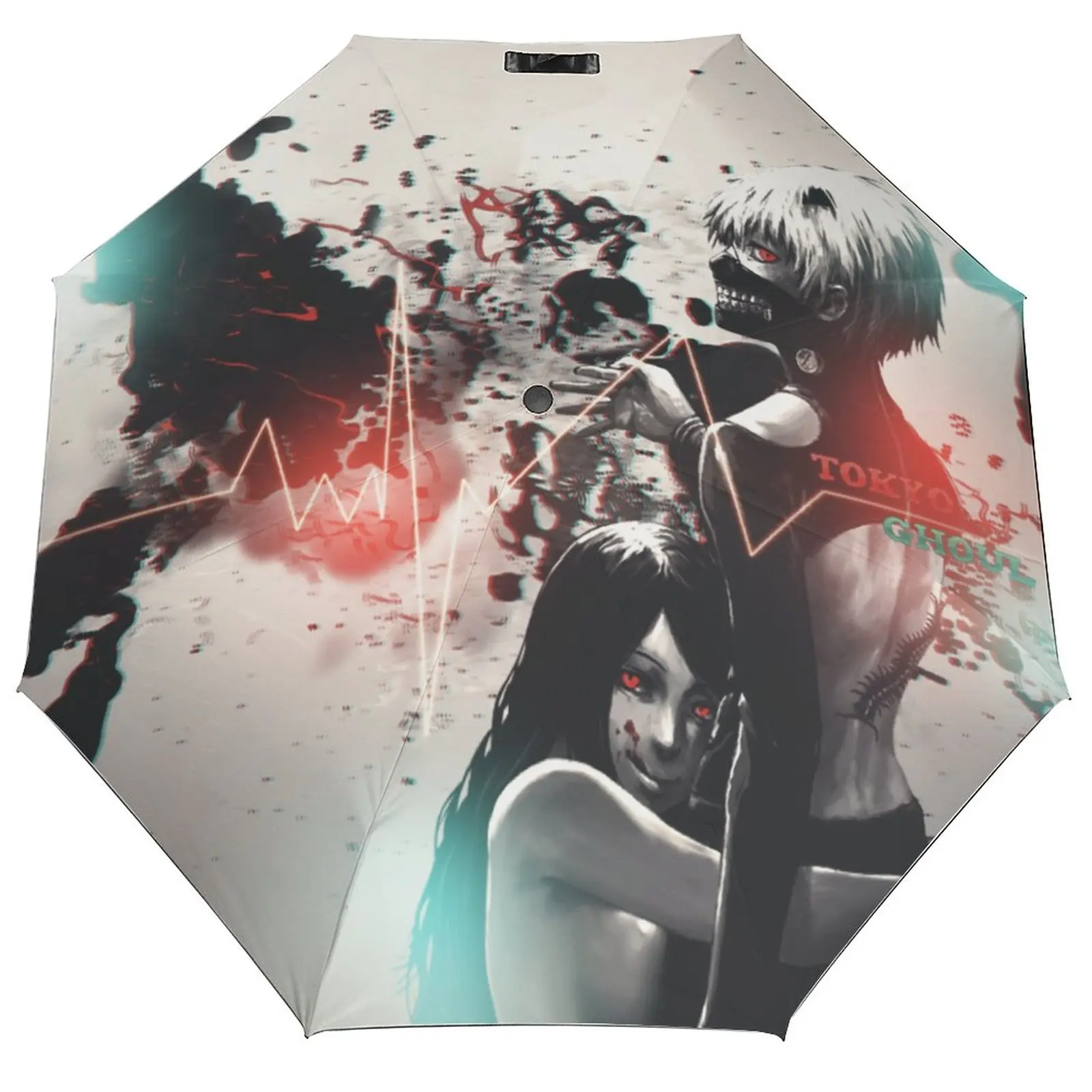 Anime Tokyo Ghoul 1 Printed Umbrella Rain Women Automatic Umbrella Three Folding Sun Protection Umbrella Male Portable Parasol 
Anime Tokyo Ghoul 1 Printed Umbrella Rain Women Automatic Umbrella Three Folding Sun Protection Umbrella Male Portable Parasol