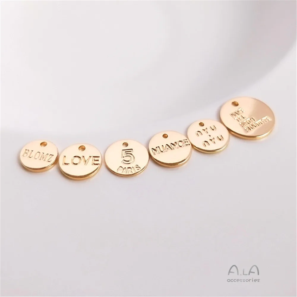 14K Gold Filled Plated Round moment letter pendant diy earpiece round brand accessories necklace bracelet pendant
14K Gold Filled Plated Round moment letter pendant diy earpiece round brand accessories necklace bracelet pendant