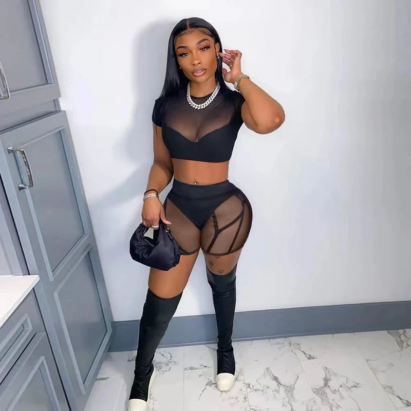 Женский комплект из 2 предметов, летний сетчатый короткий топ с коротким рукавом и шорты, Y2k одежда для ночного клуба, отдыха, уличная одежда, ...
Женский комплект из 2 предметов, летний сетчатый короткий топ с коротким рукавом и шорты, Y2k одежда для ночного клуба, отдыха, уличная одежда, ...