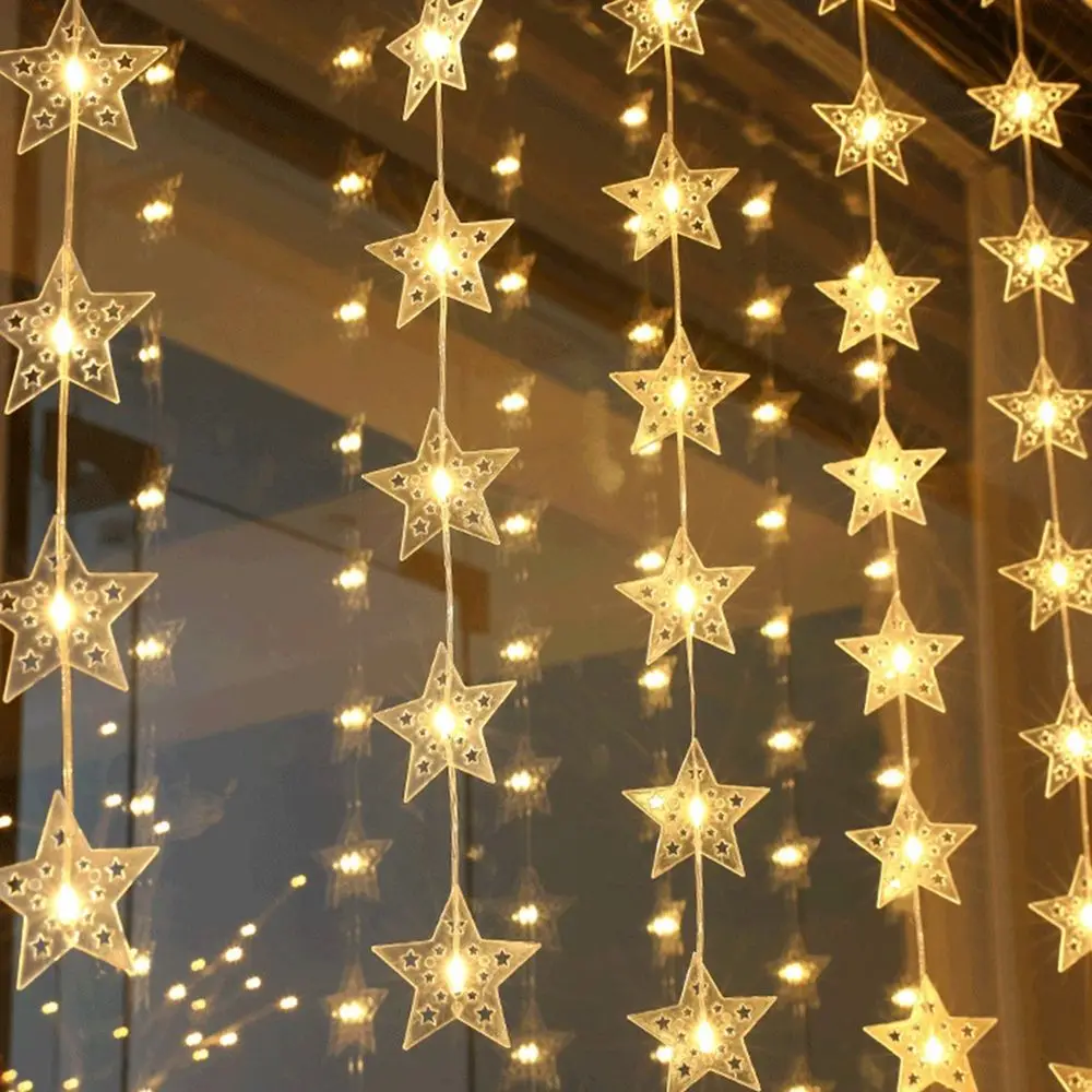 Type for Home, Wedding, Party Room Layout Five-pointed Star Xmas Lighting Curtain String Lights Window Decor LED Star Lamp
Type for Home, Wedding, Party Room Layout Five-pointed Star Xmas Lighting Curtain String Lights Window Decor LED Star Lamp