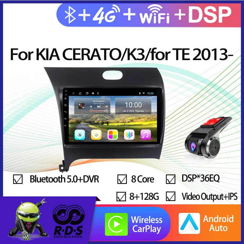 6G+128G Android Car GPS Navigation For KIA CERATO/K3/for TE 2013- Car Radio Stereo With Wifi 4G DSP BT Mirror Link Backup Camera
6G+128G Android Car GPS Navigation For KIA CERATO/K3/for TE 2013- Car Radio Stereo With Wifi 4G DSP BT Mirror Link Backup Camera