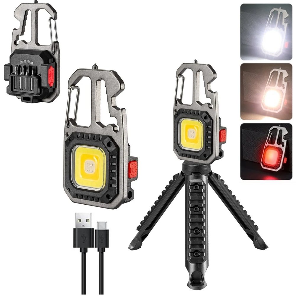2pcs Flashlight Work Light LED Camping Light Flashlight Glare COB Keychain Light Portable Pocket Wrench screwdriver Safety Hamme
2pcs Flashlight Work Light LED Camping Light Flashlight Glare COB Keychain Light Portable Pocket Wrench screwdriver Safety Hamme
