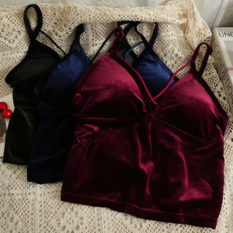 Vintage Valvet Tank Camisoles For Women Autumn Winter Spaghetti Strap Femme Croset Crop Tops Korean Fashion Woman Tanks Camis
Vintage Valvet Tank Camisoles For Women Autumn Winter Spaghetti Strap Femme Croset Crop Tops Korean Fashion Woman Tanks Camis