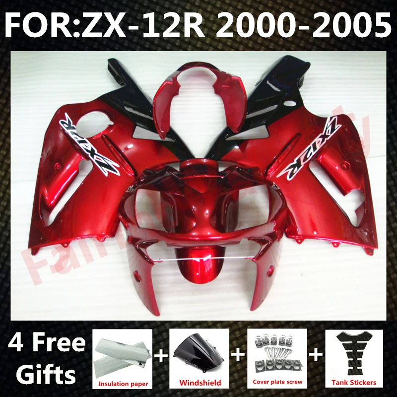 Motorcycle Fairings Kit fit for Ninja ZX-12R 2000 2001 2002 2003 2004 2005 ZX12R zx 12r full fairing tank cover set red black
Motorcycle Fairings Kit fit for Ninja ZX-12R 2000 2001 2002 2003 2004 2005 ZX12R zx 12r full fairing tank cover set red black
